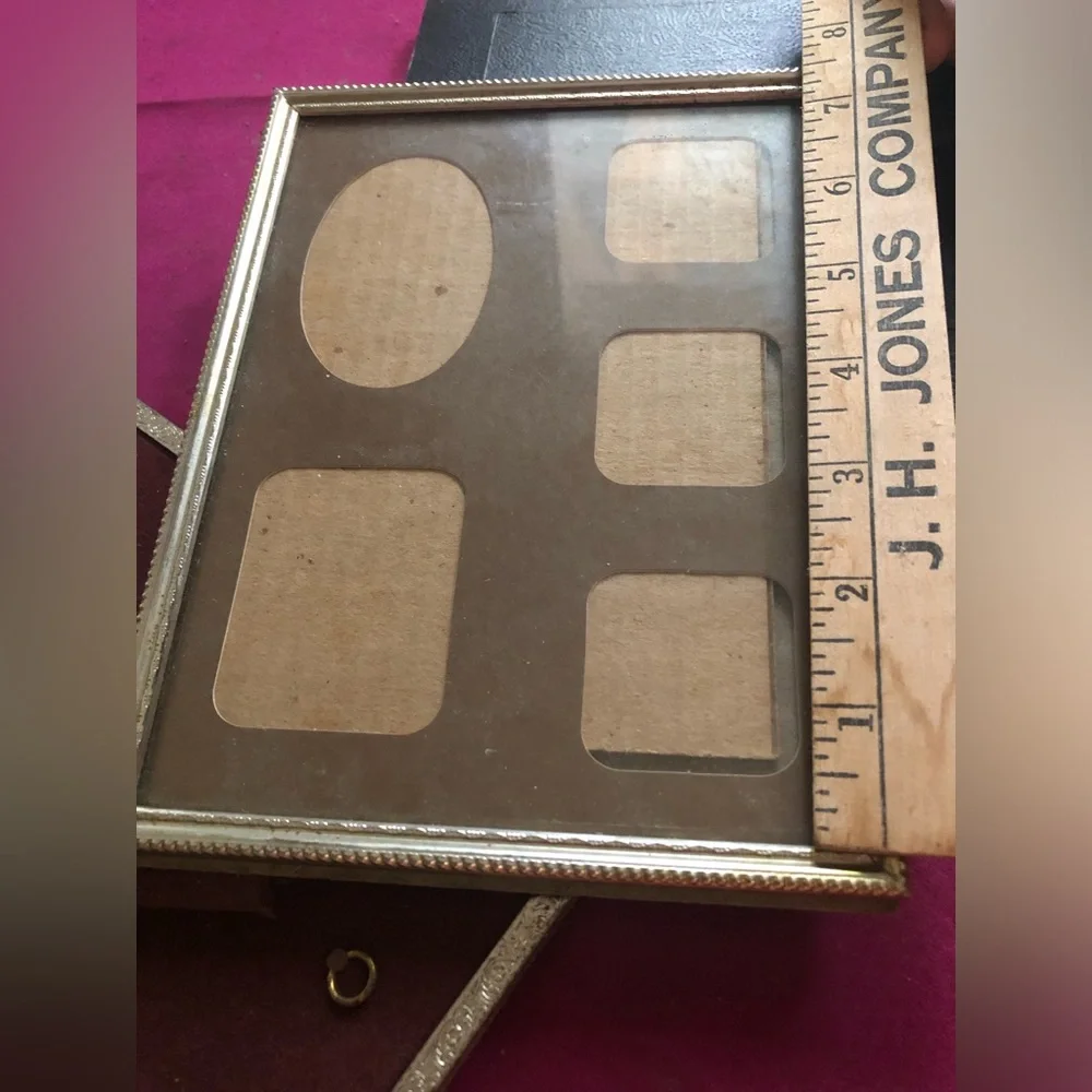 3 Gallery Wall Picture Frame Lot, Gold And Silver Tone, Metal Vintage, Small